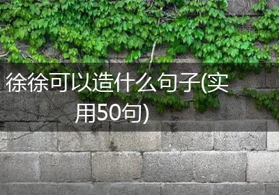 徐徐可以造什么句子(实用50句)