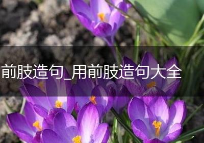 前肢造句_用前肢造句大全