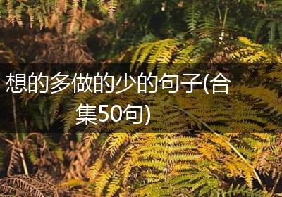 想的多做的少的句子(合集50句)