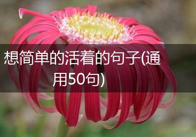 想简单的活着的句子(通用50句)