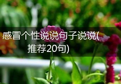 感冒个性说说句子说说(推荐20句)