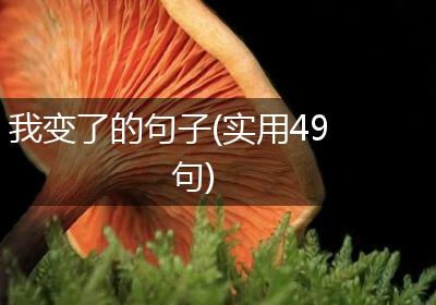 我变了的句子(实用49句)