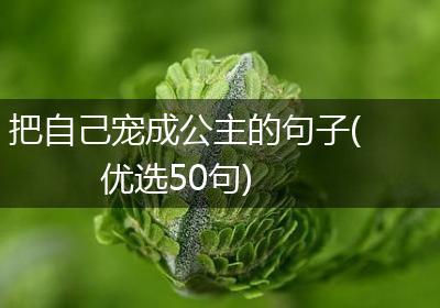 把自己宠成公主的句子(优选50句)