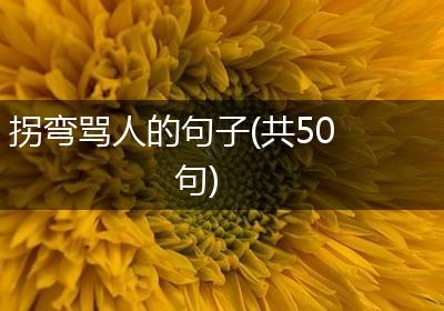 拐弯骂人的句子(共50句)