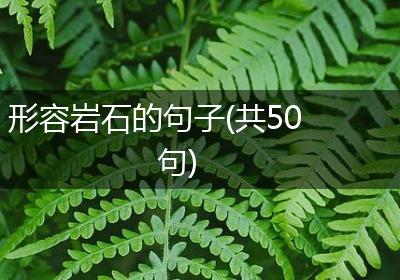 形容岩石的句子(共50句)