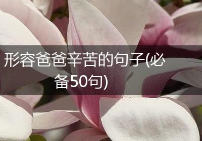 形容爸爸辛苦的句子(必备50句)