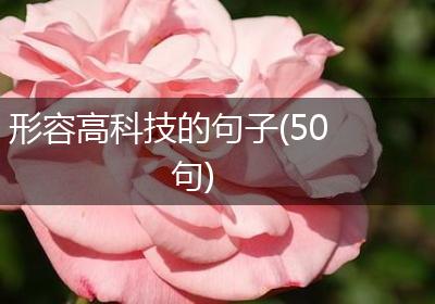 形容高科技的句子(50句)