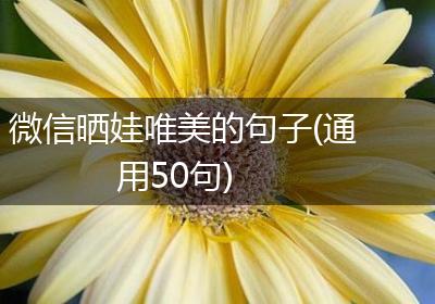 微信晒娃唯美的句子(通用50句)