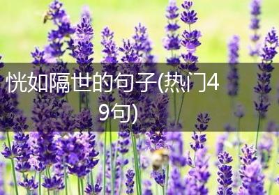 恍如隔世的句子(热门49句)