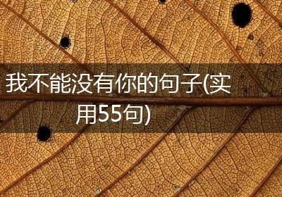 我不能没有你的句子(实用55句)