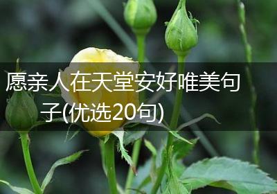 愿亲人在天堂安好唯美句子(优选20句)