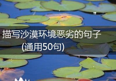 描写沙漠环境恶劣的句子(通用50句)