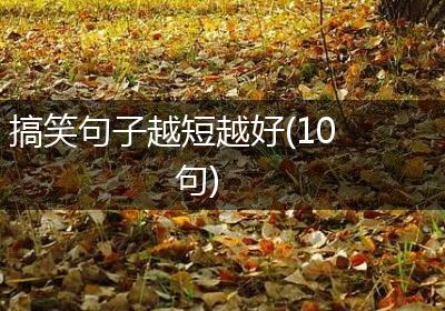 搞笑句子越短越好(10句)