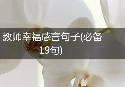 教师幸福感言句子(必备19句)