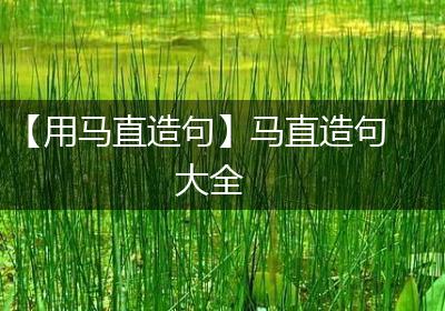 【用马直造句】马直造句大全