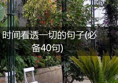 时间看透一切的句子(必备40句)