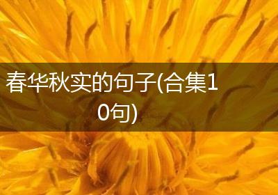 春华秋实的句子(合集10句)
