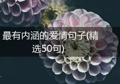 最有内涵的爱情句子(精选50句)
