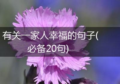 有关一家人幸福的句子(必备20句)