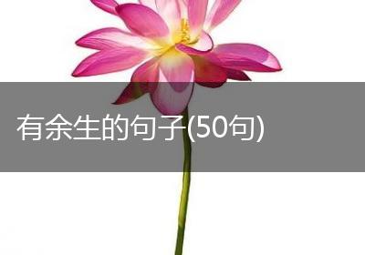 有余生的句子(50句)