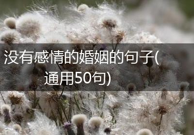 没有感情的婚姻的句子(通用50句)