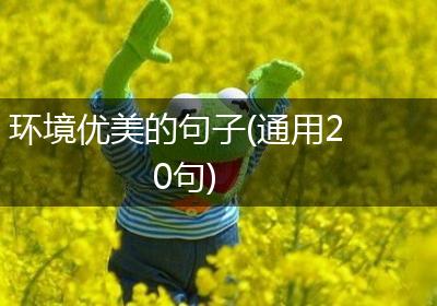 环境优美的句子(通用20句)