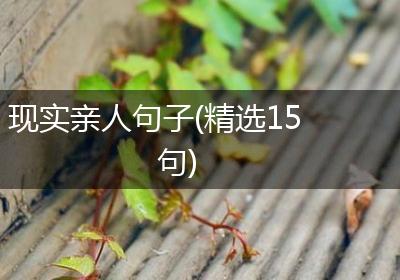 现实亲人句子(精选15句)