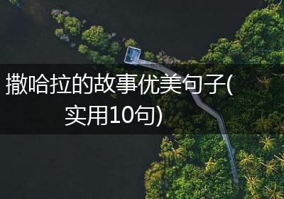 撒哈拉的故事优美句子(实用10句)