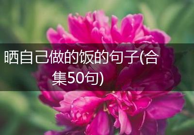 晒自己做的饭的句子(合集50句)