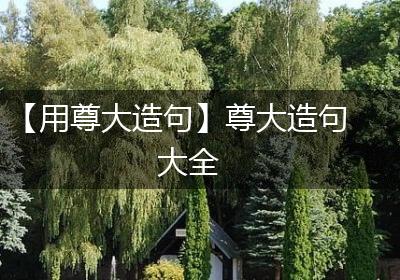 【用尊大造句】尊大造句大全