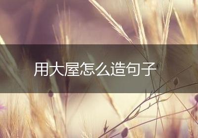 用大屋怎么造句子