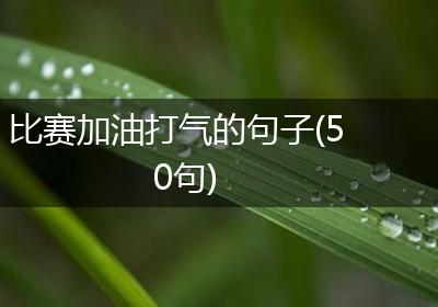 比赛加油打气的句子(50句)