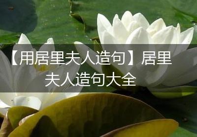 【用居里夫人造句】居里夫人造句大全