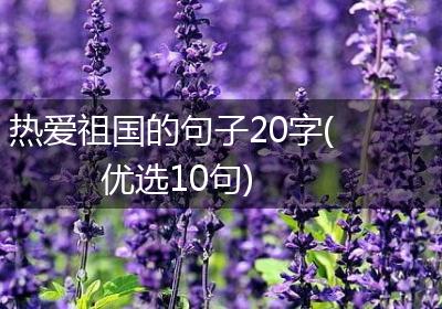 热爱祖国的句子20字(优选10句)