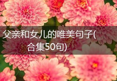 父亲和女儿的唯美句子(合集50句)