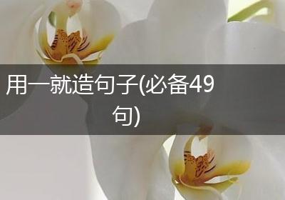 用一就造句子(必备49句)