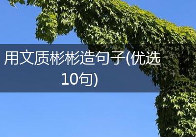 用文质彬彬造句子(优选10句)