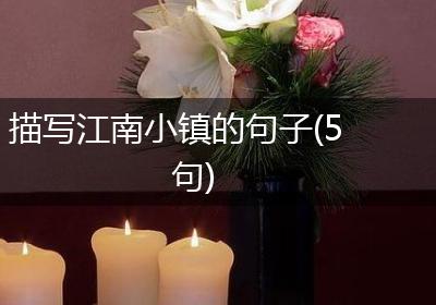 描写江南小镇的句子(5句)