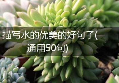 描写水的优美的好句子(通用50句)