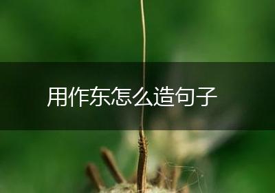 用作东怎么造句子
