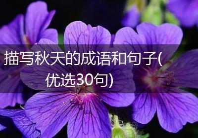 描写秋天的成语和句子(优选30句)