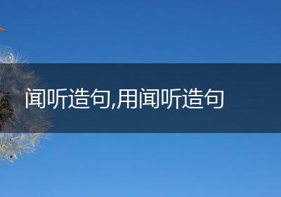 闻听造句,用闻听造句