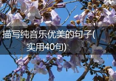 描写纯音乐优美的句子(实用40句)