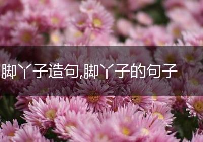 脚丫子造句,脚丫子的句子