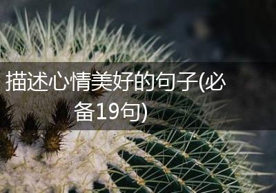 描述心情美好的句子(必备19句)