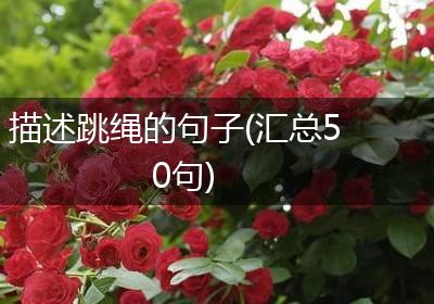 描述跳绳的句子(汇总50句)