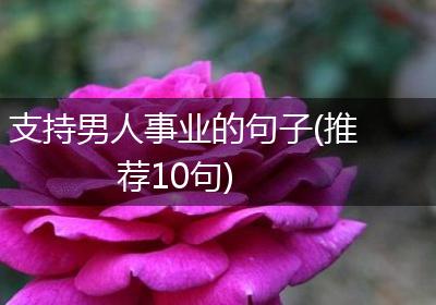 支持男人事业的句子(推荐10句)
