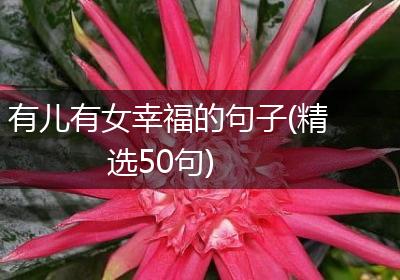 有儿有女幸福的句子(精选50句)