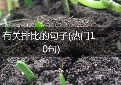有关排比的句子(热门10句)