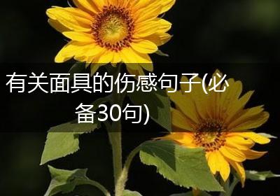 有关面具的伤感句子(必备30句)